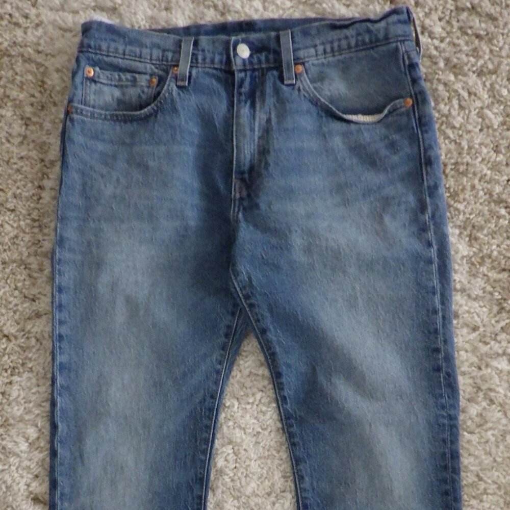 Levi's Premium 502 Jeans Men's Size 32X30 Blue Denim Big E Straight Leg Zip Fly